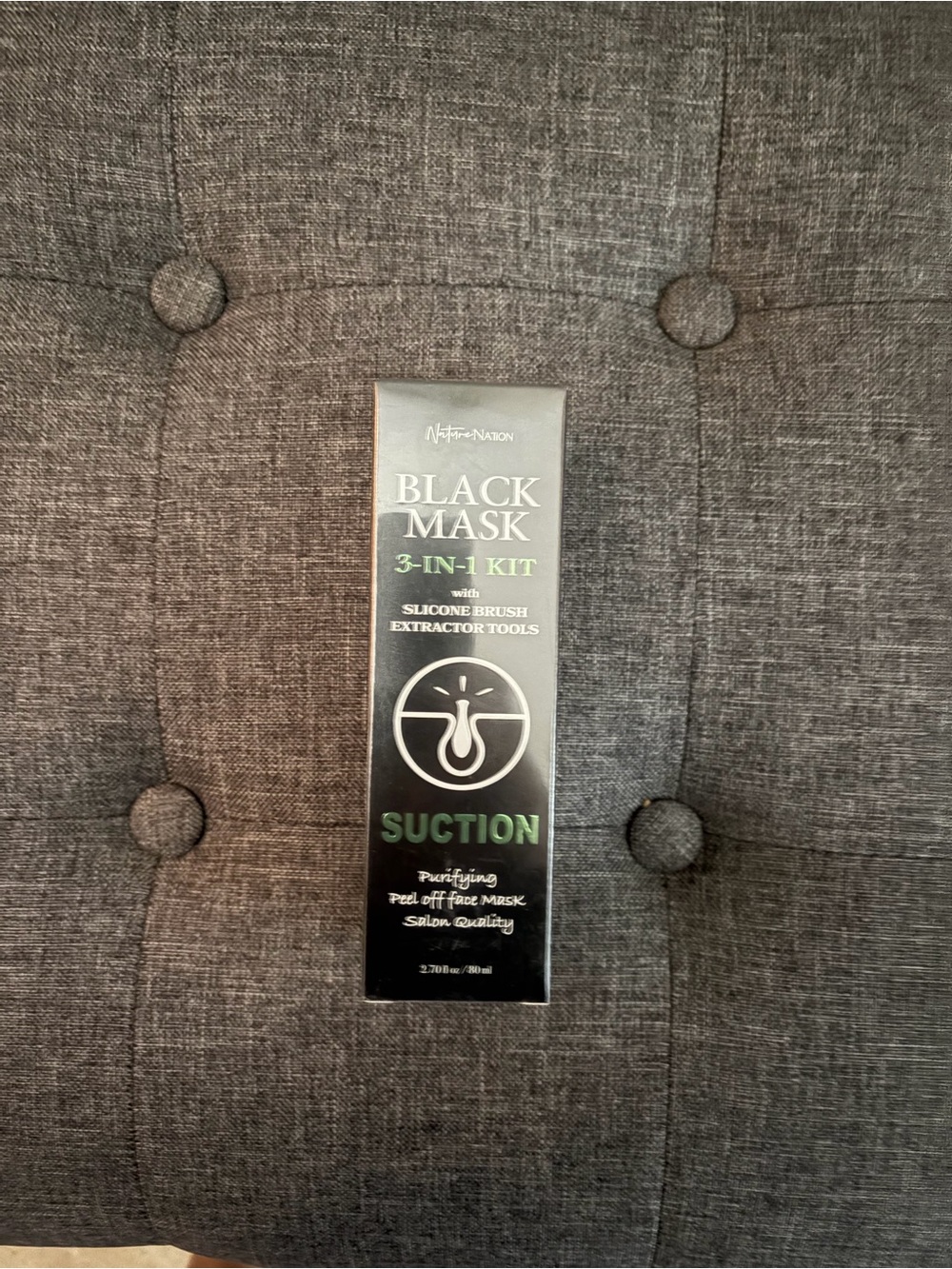 Black Mask 3-in-1 Kit with Suction - Black & Green Packaging